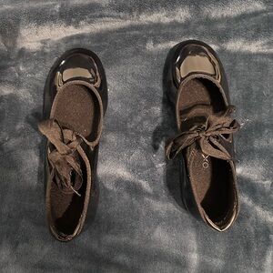 Capezio Jr Tyette N625 Black Patent Leather Tap Shoes‎ Women's Size 5.5 Medium